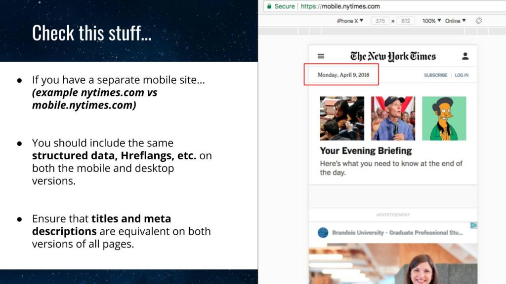 google mobile rankings