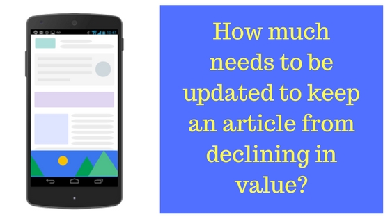 keep articles from declining in google ad revenue