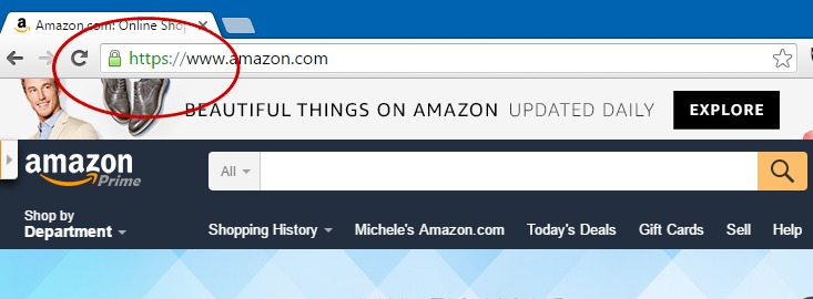 Padlock on HTTPS webpage