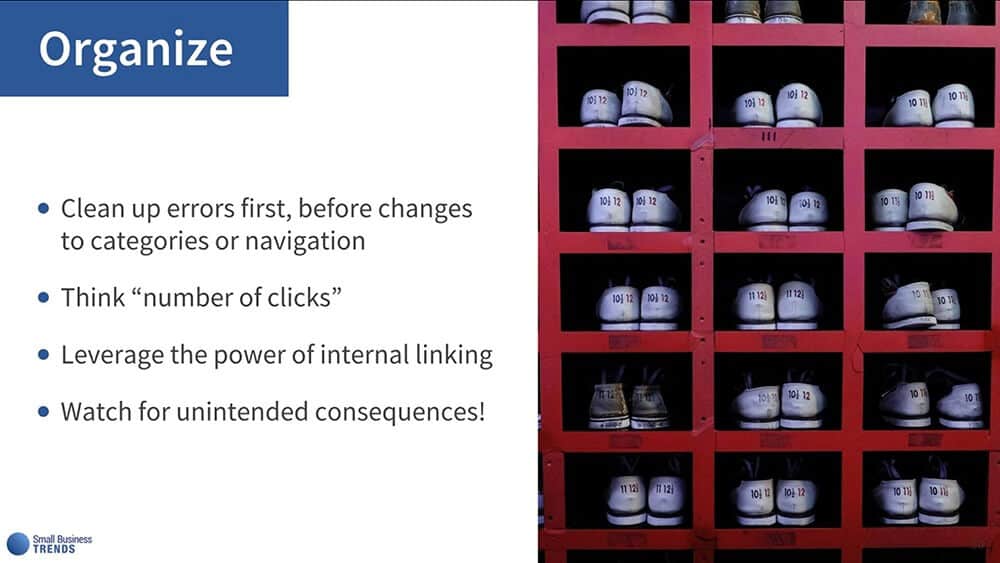 Moving on to website architecture as the last step