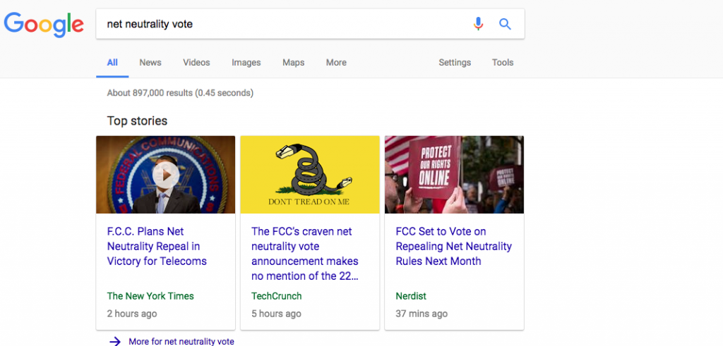 articles in Google carousel 