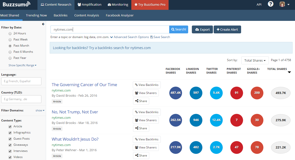 BuzzSumo Domain Name Search