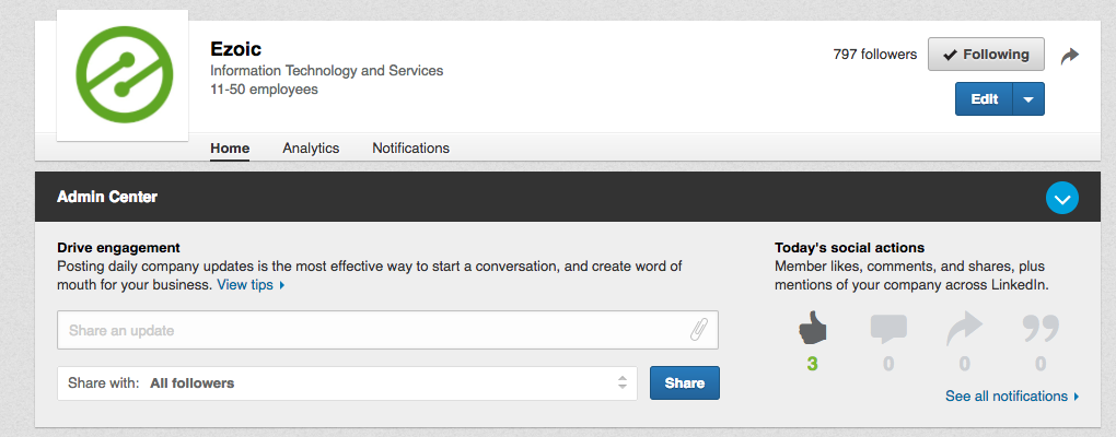 linkedin content sharing