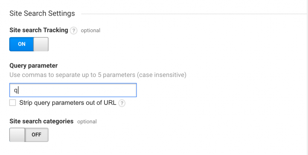 google analytics site search digital publishers