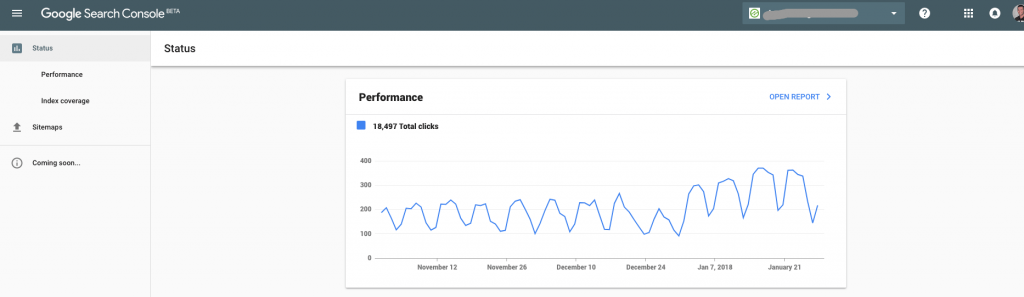 new google search console data
