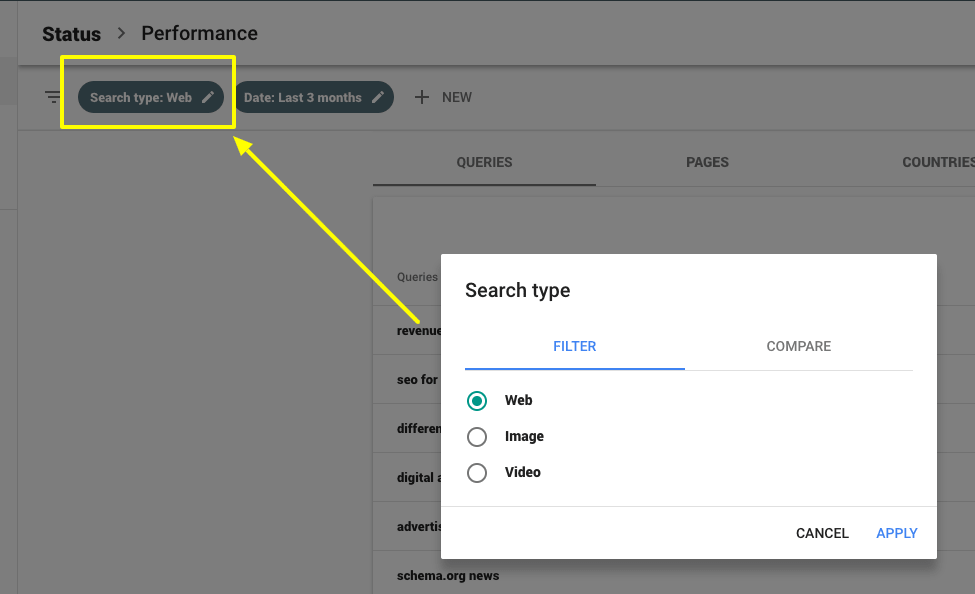 google search console information