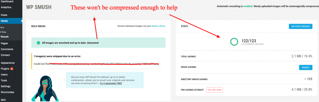 seo image saved for web compression