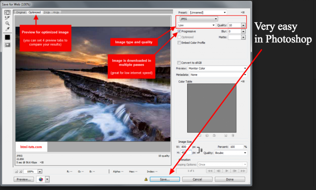 seo optimize images